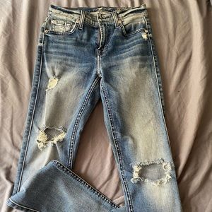 7 for all mankind distressed skinny jeans